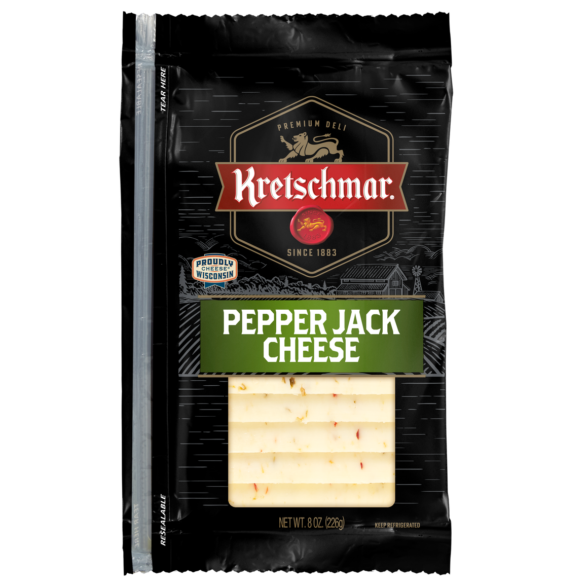 Pre-Sliced Pepper Jack Cheese | Kretschmar